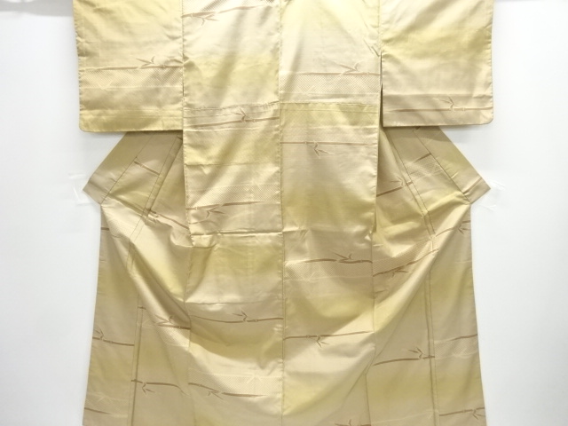 JAPANESE KIMONO / NISHIJIN OMESHI / WOVEN BAMBOO GRASS